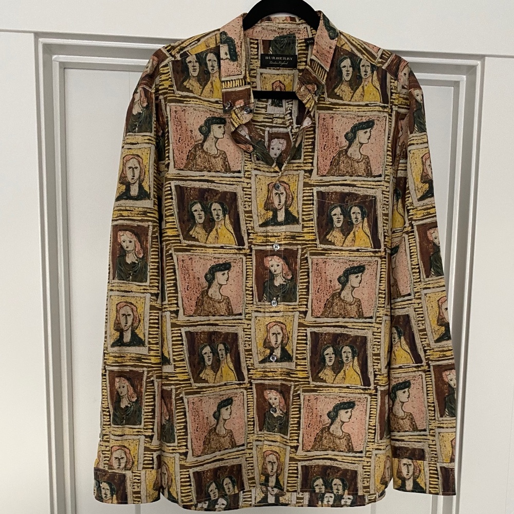 Burberry Men's Print Shirt XXL Like New